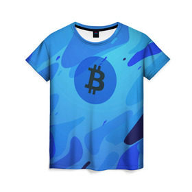 Женская футболка 3D с принтом Blue Sea Camo Bitcoin в Тюмени, 100% полиэфир ( синтетическое хлопкоподобное полотно) | прямой крой, круглый вырез горловины, длина до линии бедер | blue | camo | camouflage | coin | crypto | currency | ethereum | litecoin | mining | token | биткоин | биток | камо | камуфляж | крипта | крипто | криптовалюта | лайткоин | майнинг | ферма | эфир