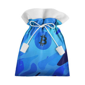 Подарочный 3D мешок с принтом Blue Sea Camo Bitcoin в Тюмени, 100% полиэстер | Размер: 29*39 см | Тематика изображения на принте: blue | camo | camouflage | coin | crypto | currency | ethereum | litecoin | mining | token | биткоин | биток | камо | камуфляж | крипта | крипто | криптовалюта | лайткоин | майнинг | ферма | эфир