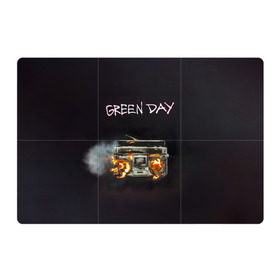 Магнитный плакат 3Х2 с принтом Green Day магнитофон в огне в Тюмени, Полимерный материал с магнитным слоем | 6 деталей размером 9*9 см | american idiot | green day | альтернативный | билли джо армстронг | грин дей | группа | зелёный день | майк дёрнт | музыка | панк | поп | поппанк | рок | тре кул