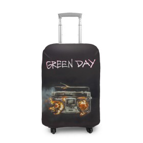 Чехол для чемодана 3D с принтом Green Day магнитофон в огне в Тюмени, 86% полиэфир, 14% спандекс | двустороннее нанесение принта, прорези для ручек и колес | american idiot | green day | альтернативный | билли джо армстронг | грин дей | группа | зелёный день | майк дёрнт | музыка | панк | поп | поппанк | рок | тре кул