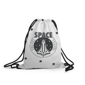 Рюкзак-мешок 3D с принтом Space travel в Тюмени, 100% полиэстер | плотность ткани — 200 г/м2, размер — 35 х 45 см; лямки — толстые шнурки, застежка на шнуровке, без карманов и подкладки | 