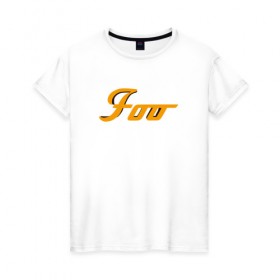 Женская футболка хлопок с принтом foo fighters в Тюмени, 100% хлопок | прямой крой, круглый вырез горловины, длина до линии бедер, слегка спущенное плечо | Тематика изображения на принте: 