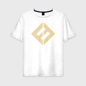 Женская футболка хлопок Oversize с принтом Concrete and Gold в Тюмени, 100% хлопок | свободный крой, круглый ворот, спущенный рукав, длина до линии бедер
 | dave grohl | foo fighters | nirvana