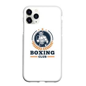 Чехол для iPhone 11 Pro Max матовый с принтом BOXING CLUB в Тюмени, Силикон |  | Тематика изображения на принте: бокс | клуб | перчатки | спорт | чемпион