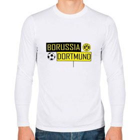 Мужской лонгслив хлопок с принтом Borussia Dortmund - New Design 2018 в Тюмени, 100% хлопок |  | боруссия дортмунд