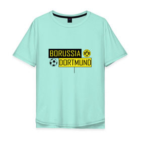 Мужская футболка хлопок Oversize с принтом Borussia Dortmund - New Design 2018 в Тюмени, 100% хлопок | свободный крой, круглый ворот, “спинка” длиннее передней части | боруссия дортмунд