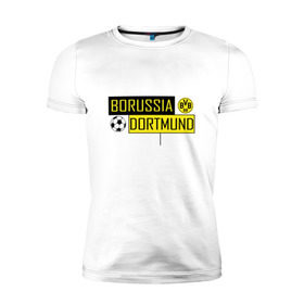 Мужская футболка премиум с принтом Borussia Dortmund - New Design 2018 в Тюмени, 92% хлопок, 8% лайкра | приталенный силуэт, круглый вырез ворота, длина до линии бедра, короткий рукав | Тематика изображения на принте: боруссия дортмунд