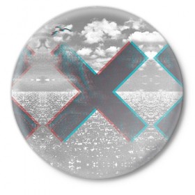 Значок с принтом The XX в Тюмени,  металл | круглая форма, металлическая застежка в виде булавки | the xx | xx | инди поп