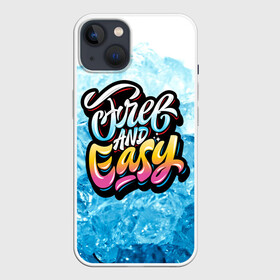 Чехол для iPhone 13 с принтом Free and Easy в Тюмени,  |  | beach | miami | граффити | желтый | закат | краски | лед | майами | надписи | панама | пляж | розовый | солнце | фламинго | яркие