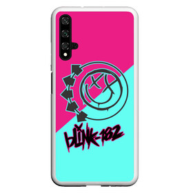 Чехол для Honor 20 с принтом Blink-182 в Тюмени, Силикон | Область печати: задняя сторона чехла, без боковых панелей | blink | альтернативный рок | блинк | группа | марк хоппус | музыка | мэтт скиба | надпись | панк | панк рок | песни | поп панк | рок | скейт панк | смайл | смайлик | трэвис баркер