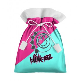 Подарочный 3D мешок с принтом Blink-182 в Тюмени, 100% полиэстер | Размер: 29*39 см | blink | альтернативный рок | блинк | группа | марк хоппус | музыка | мэтт скиба | надпись | панк | панк рок | песни | поп панк | рок | скейт панк | смайл | смайлик | трэвис баркер
