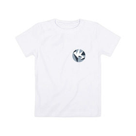 Детская футболка хлопок с принтом Versus в Тюмени, 100% хлопок | круглый вырез горловины, полуприлегающий силуэт, длина до линии бедер | Тематика изображения на принте: 
