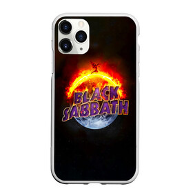 Чехол для iPhone 11 Pro матовый с принтом Black Sabbath земля в огне в Тюмени, Силикон |  | black sabbath | группа | метал | надпись | оззи | осборн | хард рок | хеви метал