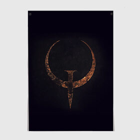 Постер с принтом Quake champions в Тюмени, 100% бумага
 | бумага, плотность 150 мг. Матовая, но за счет высокого коэффициента гладкости имеет небольшой блеск и дает на свету блики, но в отличии от глянцевой бумаги не покрыта лаком | quake