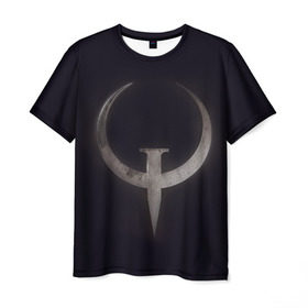 Мужская футболка 3D с принтом Quake champions в Тюмени, 100% полиэфир | прямой крой, круглый вырез горловины, длина до линии бедер | Тематика изображения на принте: quake
