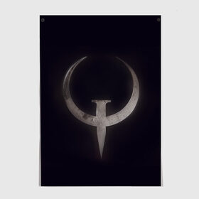 Постер с принтом Quake champions в Тюмени, 100% бумага
 | бумага, плотность 150 мг. Матовая, но за счет высокого коэффициента гладкости имеет небольшой блеск и дает на свету блики, но в отличии от глянцевой бумаги не покрыта лаком | quake
