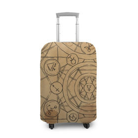 Чехол для чемодана 3D с принтом Код да Винчи в Тюмени, 86% полиэфир, 14% спандекс | двустороннее нанесение принта, прорези для ручек и колес | загадки | знаки | история | культура | майя | надпись | тайна
