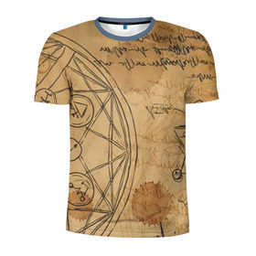 Мужская футболка 3D спортивная с принтом Код да Винчи в Тюмени, 100% полиэстер с улучшенными характеристиками | приталенный силуэт, круглая горловина, широкие плечи, сужается к линии бедра | загадки | знаки | история | культура | майя | надпись | тайна