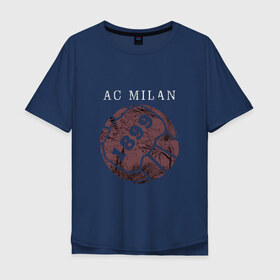 Мужская футболка хлопок Oversize с принтом AC Milan - 1899 Vintage (2018) в Тюмени, 100% хлопок | свободный крой, круглый ворот, “спинка” длиннее передней части | Тематика изображения на принте: 