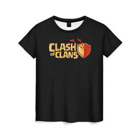 Женская футболка 3D с принтом Clash of Clans в Тюмени, 100% полиэфир ( синтетическое хлопкоподобное полотно) | прямой крой, круглый вырез горловины, длина до линии бедер | игра | кланс | клэш | онлайн | оф | стратегия