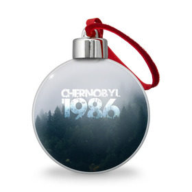 Ёлочный шар с принтом Чернобыль 1986 в Тюмени, Пластик | Диаметр: 77 мм | Тематика изображения на принте: 1986 | дым | завод | лес | опасность | радиация | чаэс | чернобыль | экология