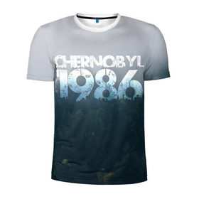 Мужская футболка 3D спортивная с принтом Чернобыль 1986 в Тюмени, 100% полиэстер с улучшенными характеристиками | приталенный силуэт, круглая горловина, широкие плечи, сужается к линии бедра | 1986 | дым | завод | лес | опасность | радиация | чаэс | чернобыль | экология