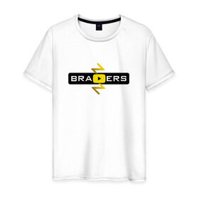 Мужская футболка хлопок с принтом Brazzers Video в Тюмени, 100% хлопок | прямой крой, круглый вырез горловины, длина до линии бедер, слегка спущенное плечо. | brazzers | бразерс | браззерс | видео
