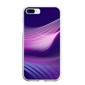 Чехол для iPhone 7Plus/8 Plus матовый с принтом Фиолетовые Волны в Тюмени, Силикон | Область печати: задняя сторона чехла, без боковых панелей | линии | узоры | фиолетовый | цвет