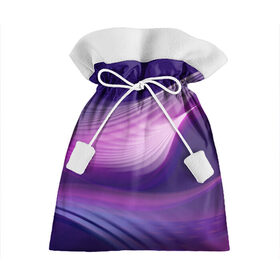 Подарочный 3D мешок с принтом Фиолетовые Волны в Тюмени, 100% полиэстер | Размер: 29*39 см | Тематика изображения на принте: линии | узоры | фиолетовый | цвет