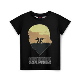 Детская футболка 3D с принтом Counter-Strike в Тюмени, 100% гипоаллергенный полиэфир | прямой крой, круглый вырез горловины, длина до линии бедер, чуть спущенное плечо, ткань немного тянется | cs go | игра | контер | страйк | шутер