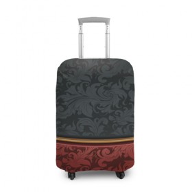 Чехол для чемодана 3D с принтом Узоры Black and Red в Тюмени, 86% полиэфир, 14% спандекс | двустороннее нанесение принта, прорези для ручек и колес | Тематика изображения на принте: красный | узоры | цветы | черный