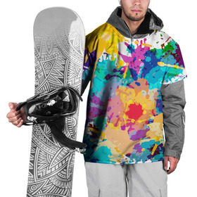 Накидка на куртку 3D с принтом Пятна краски в Тюмени, 100% полиэстер |  | Тематика изображения на принте: абстракция | брызги | краска | пятно