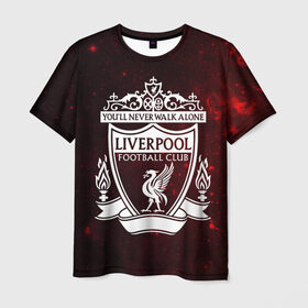 Мужская футболка 3D с принтом Liverpool в Тюмени, 100% полиэфир | прямой крой, круглый вырез горловины, длина до линии бедер | ливерпуль