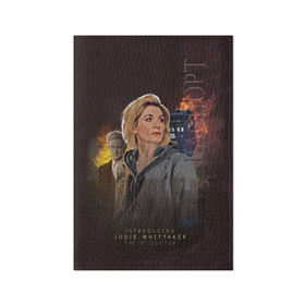 Обложка для паспорта матовая кожа с принтом The 13TH Doctor в Тюмени, натуральная матовая кожа | размер 19,3 х 13,7 см; прозрачные пластиковые крепления | Тематика изображения на принте: cosmos | doctor who | space | tardis | доктор кто | космос | тардис