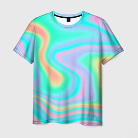 Мужская футболка 3D с принтом Светлые узоры в Тюмени, 100% полиэфир | прямой крой, круглый вырез горловины, длина до линии бедер | color | paint | абстракция | абстракция красок | краска | разводы | разводы красок | цветные краски | яркие краски