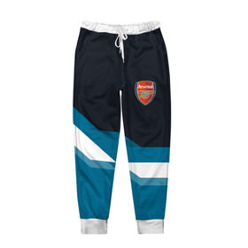 Мужские брюки 3D с принтом Арсенал / FC Arsenal 2018 #1 в Тюмени, 100% полиэстер | манжеты по низу, эластичный пояс регулируется шнурком, по бокам два кармана без застежек, внутренняя часть кармана из мелкой сетки | fc | геометрия | эмблема