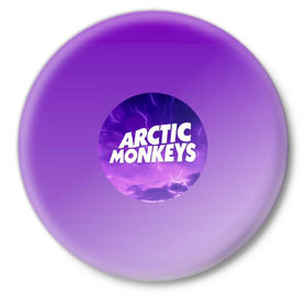 Значок с принтом Arctic Monkeys в Тюмени,  металл | круглая форма, металлическая застежка в виде булавки | алекс тёрнер | арктик | арктические мартышки | гаражный | группа | джейми кук | инди рок | манкис | музыка | мэтт хелдер | ник о мэлли | обезьяна | постпанк ривайвл | психоделический | рок