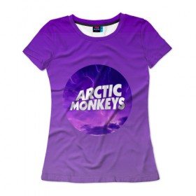 Женская футболка 3D с принтом Arctic Monkeys в Тюмени, 100% полиэфир ( синтетическое хлопкоподобное полотно) | прямой крой, круглый вырез горловины, длина до линии бедер | алекс тёрнер | арктик | арктические мартышки | гаражный | группа | джейми кук | инди рок | манкис | музыка | мэтт хелдер | ник о мэлли | обезьяна | постпанк ривайвл | психоделический | рок
