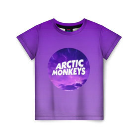 Детская футболка 3D с принтом Arctic Monkeys в Тюмени, 100% гипоаллергенный полиэфир | прямой крой, круглый вырез горловины, длина до линии бедер, чуть спущенное плечо, ткань немного тянется | Тематика изображения на принте: алекс тёрнер | арктик | арктические мартышки | гаражный | группа | джейми кук | инди рок | манкис | музыка | мэтт хелдер | ник о мэлли | обезьяна | постпанк ривайвл | психоделический | рок