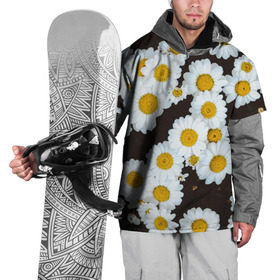 Накидка на куртку 3D с принтом Аромашки в Тюмени, 100% полиэстер |  | Тематика изображения на принте: белый | желтый | красивые | красота | мода | модные | природа | растения | ромашка | ромашки | текстура | тренды | цветы