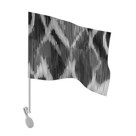 Флаг для автомобиля с принтом Черно-белая штриховка в Тюмени, 100% полиэстер | Размер: 30*21 см | watercolor | абстракция красок | акварель | брызги красок | краска | потертость красок