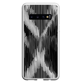 Чехол для Samsung Galaxy S10 с принтом Черно-белая штриховка в Тюмени, Силикон | Область печати: задняя сторона чехла, без боковых панелей | watercolor | абстракция красок | акварель | брызги красок | краска | потертость красок