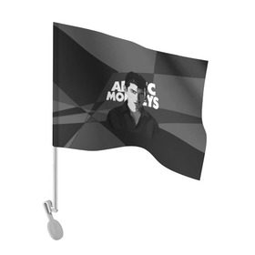 Флаг для автомобиля с принтом Солист Arctic Monkeys в Тюмени, 100% полиэстер | Размер: 30*21 см | arc | алекс тёрнер | арктик | арктические мартышки | гаражный | группа | джейми кук | инди рок | манкис | музыка | мэтт хелдер | ник о мэлли | обезьяна | постпанк ривайвл | психоделический | рок
