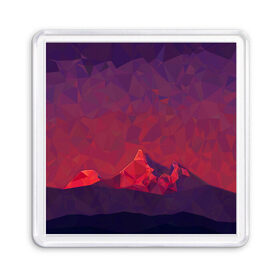 Магнит 55*55 с принтом Mountain Polygon в Тюмени, Пластик | Размер: 65*65 мм; Размер печати: 55*55 мм | 