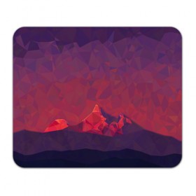 Коврик прямоугольный с принтом Mountain Polygon в Тюмени, натуральный каучук | размер 230 х 185 мм; запечатка лицевой стороны | Тематика изображения на принте: 