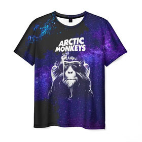 Мужская футболка 3D с принтом Arctic Monkeys в Тюмени, 100% полиэфир | прямой крой, круглый вырез горловины, длина до линии бедер | алекс тёрнер | арктик | арктические мартышки | гаражный | группа | джейми кук | инди рок | манкис | музыка | мэтт хелдер | ник о мэлли | обезьяна | постпанк ривайвл | психоделический | рок