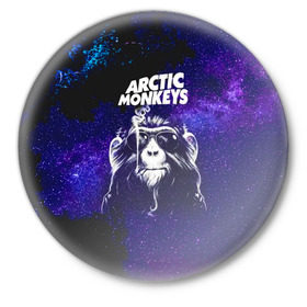 Значок с принтом Arctic Monkeys в Тюмени,  металл | круглая форма, металлическая застежка в виде булавки | алекс тёрнер | арктик | арктические мартышки | гаражный | группа | джейми кук | инди рок | манкис | музыка | мэтт хелдер | ник о мэлли | обезьяна | постпанк ривайвл | психоделический | рок
