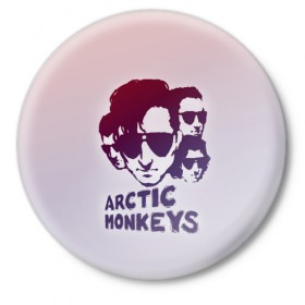 Значок с принтом Группа Arctic Monkeys в Тюмени,  металл | круглая форма, металлическая застежка в виде булавки | 