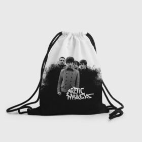 Рюкзак-мешок 3D с принтом Группа Arctic Monkeys в Тюмени, 100% полиэстер | плотность ткани — 200 г/м2, размер — 35 х 45 см; лямки — толстые шнурки, застежка на шнуровке, без карманов и подкладки | arctic monkeys обезьянка