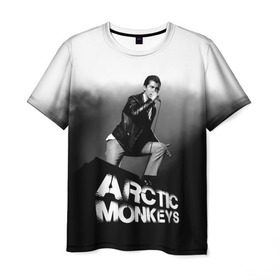Мужская футболка 3D с принтом Солист Arctic Monkeys в Тюмени, 100% полиэфир | прямой крой, круглый вырез горловины, длина до линии бедер | алекс тёрнер | арктик | арктические мартышки | гаражный | группа | джейми кук | инди рок | манкис | музыка | мэтт хелдер | ник о мэлли | обезьяна | постпанк ривайвл | психоделический | рок